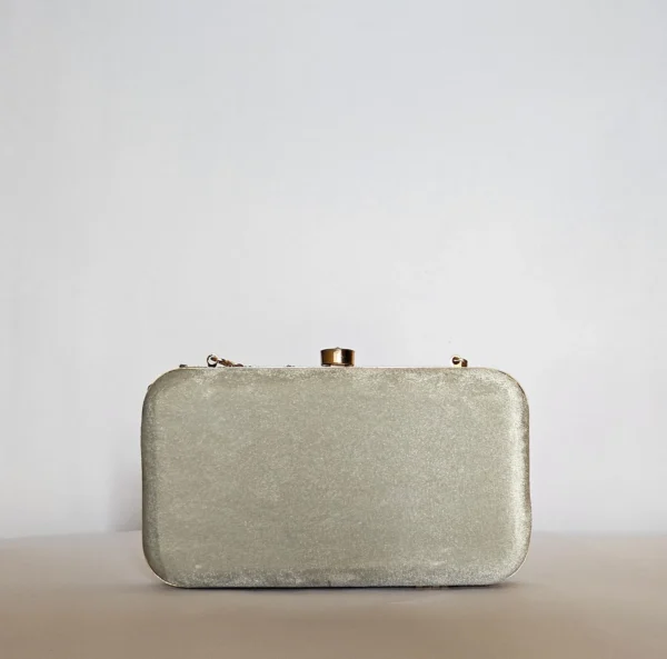 Noor-e-Gulzaar Clutch- Silver - Image 3
