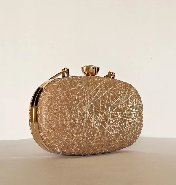 Heer Capsule Clutch - Gold